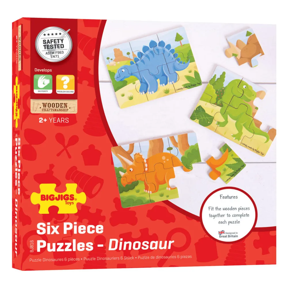 dinosaur__piece_puzzles___3.webp Outlet Dinosaur (6 Piece Puzzles) – 3 Puzzles Wooden Puzzles And Activity Toys | Children's Wooden Puzzles