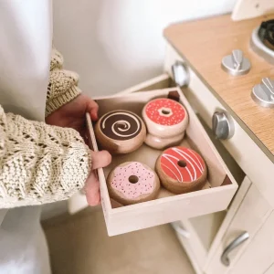 Hot Doughnut Crate Play Shop Cook And Share | Wooden Toy Food Sets