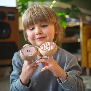 Hot Doughnut Crate Play Shop Cook And Share | Wooden Toy Food Sets
