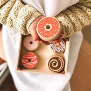 Hot Doughnut Crate Play Shop Cook And Share | Wooden Toy Food Sets