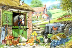 Outlet Down On The Farm – BIG 250 Piece Jigsaw Puzzle Children's Wooden Puzzles