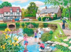 Discount Duck Pond – BIG 250 Piece Jigsaw Puzzle Children's Wooden Puzzles