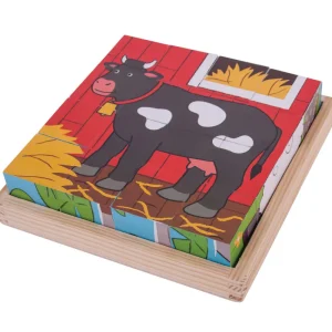 Outlet Farm Cube Puzzle Wooden Puzzles And Activity Toys | Children's Wooden Puzzles