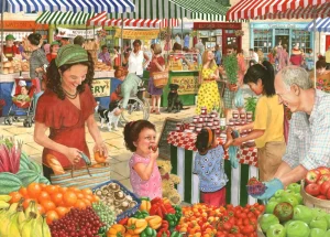 Best Farmers Market – 1000 Piece Jigsaw Puzzle Children's Wooden Puzzles