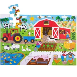 Discount Farmyard Floor Puzzle (48 piece) Wooden Puzzles And Activity Toys | Children's Wooden Puzzles