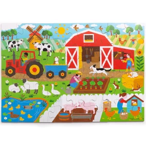 Discount Farmyard Floor Puzzle (48 piece) Wooden Puzzles And Activity Toys | Children's Wooden Puzzles