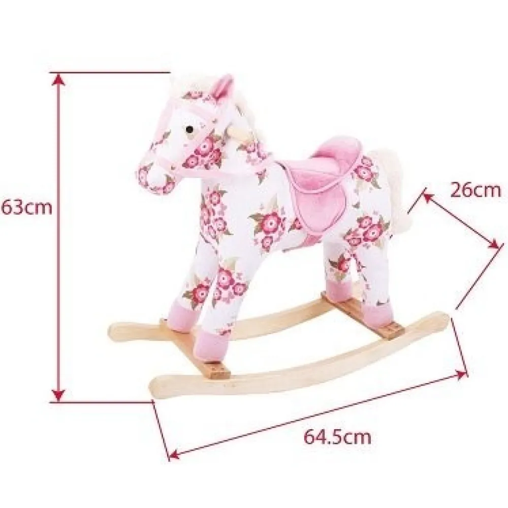 floral_rocking_horse_2.webp Fashion Floral Rocking Horse Kids Kids Room Accessories | Kid’s Furniture