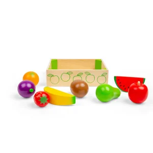 Outlet Fruit Crate Wooden Toy Food Sets | Shopping Role Play