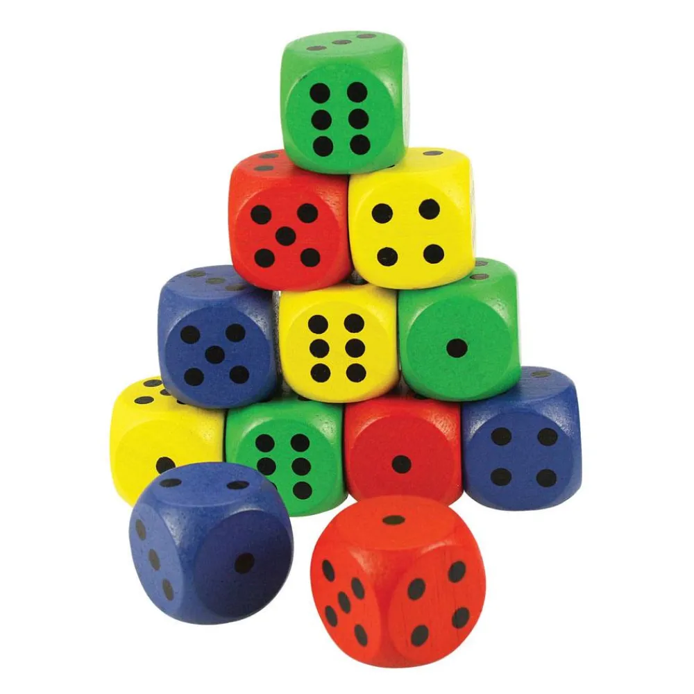 giant_dice_coloured_pack__0.webp Discount Giant Dice Coloured (Pack of 12) Traditional Wooden Games