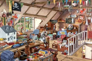 Best Grandma’s Attic – 1000 Piece Jigsaw Puzzle Children's Wooden Puzzles