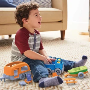 New – RV Camper Set Wooden Toy Cars For Children