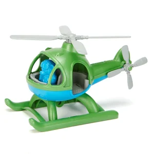 Hot Helicopter (Green) Wooden Toy Cars For Children