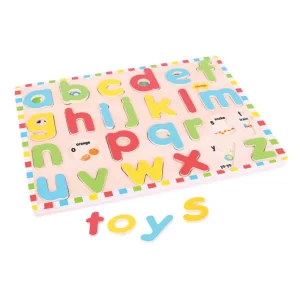 Fashion Inset Puzzle Lowercase Alphabet Kids Wooden Puzzles And Activity Toys | Kids Learning Numbers And Letter