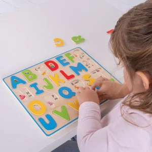 Online Inset Puzzle Uppercase Alphabet Wooden Puzzles And Activity Toys | Children's Wooden Puzzles