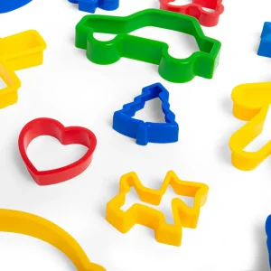 Discount Jar of 24 Pastry Cutters Wooden Toy Food Sets