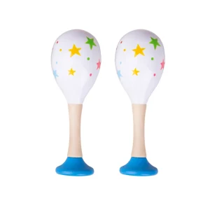 Fashion Junior Maraca (One Pair – Blue) Traditional Wooden Toys | Gifts For 5 Yr Olds