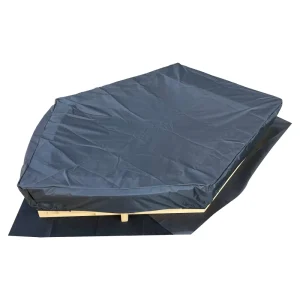Outlet Kids Boat Sandpit with Seating and Cover Outdoor Garden Toys