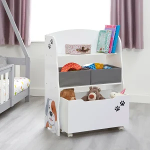 Hot Kids Cat and Dog Storage Unit with Roll-Out Toy Box Kids Kid’s Furniture