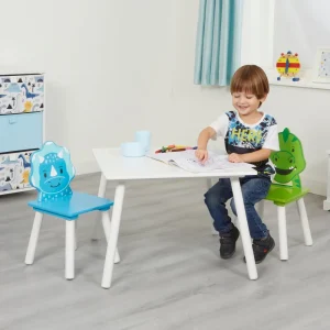 Clearance Kid’s Dinosaur Table and Two Chairs Set Kids Kid’s Furniture