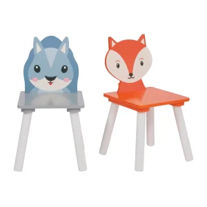 New Kid’s Fox and Squirrel Table and Two Chairs Set Kids Kid’s Furniture