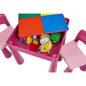 Clearance Kids 5-in-1 Activity Table and 2 Chairs Set Kids Kid’s Furniture