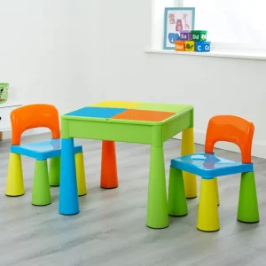 Clearance Kids 5-in-1 Activity Table and 2 Chairs Set Kids Kid’s Furniture