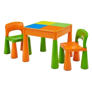Clearance Kids 5-in-1 Activity Table and 2 Chairs Set Kids Kid’s Furniture