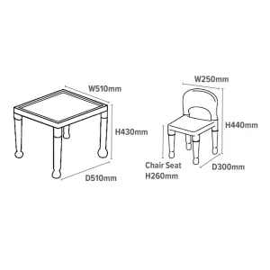 Clearance Kids Plastic Table and 2 Chair Set Kids Kid’s Furniture