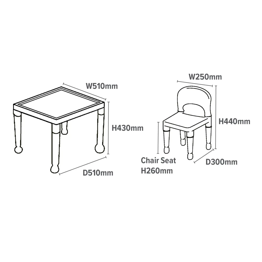 kids_plastic_table_and__c_10.webp Clearance Kids Plastic Table and 2 Chair Set Kids Kid’s Furniture