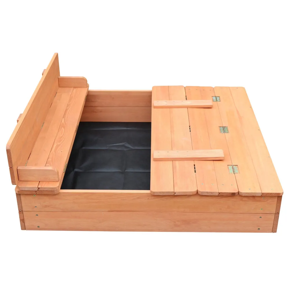 kids_sandpit_with_seating_1.webp Hot Kids Sandpit With Seating and Cover Outdoor Garden Toys