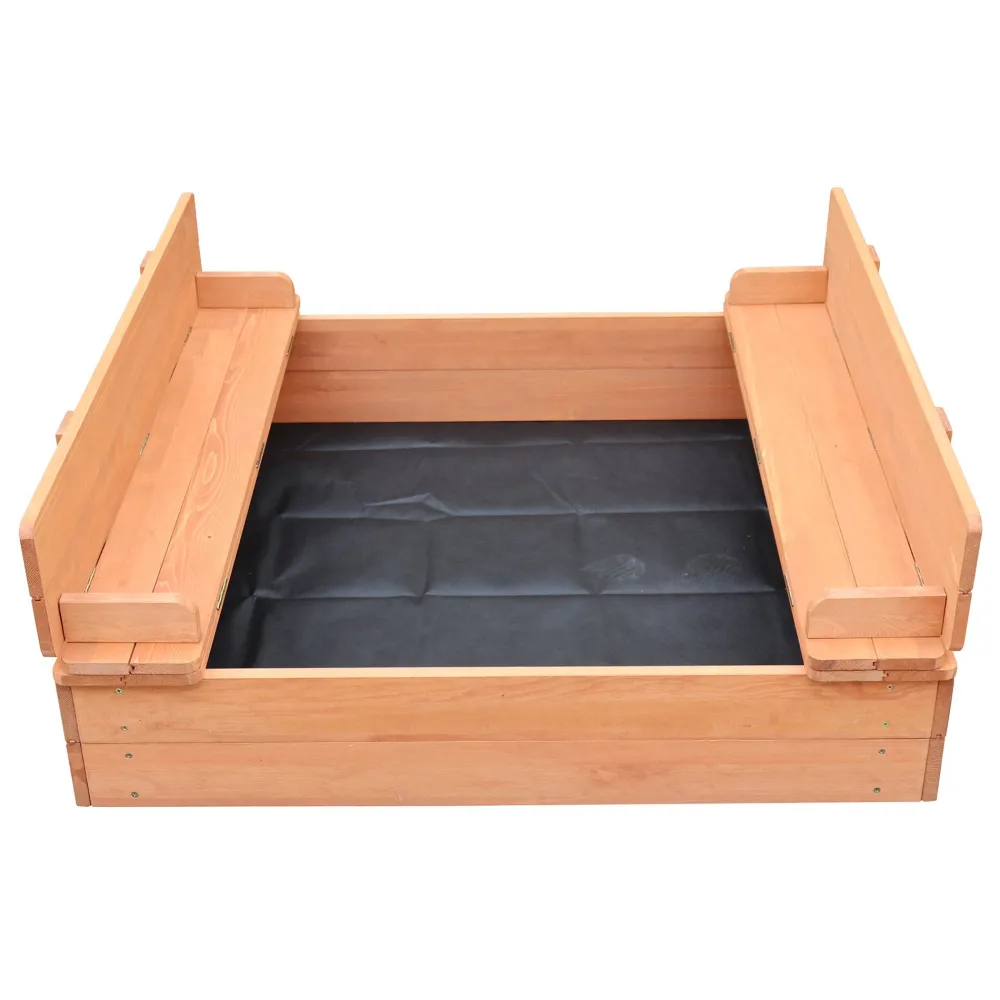 kids_sandpit_with_seating_2.webp Hot Kids Sandpit With Seating and Cover Outdoor Garden Toys
