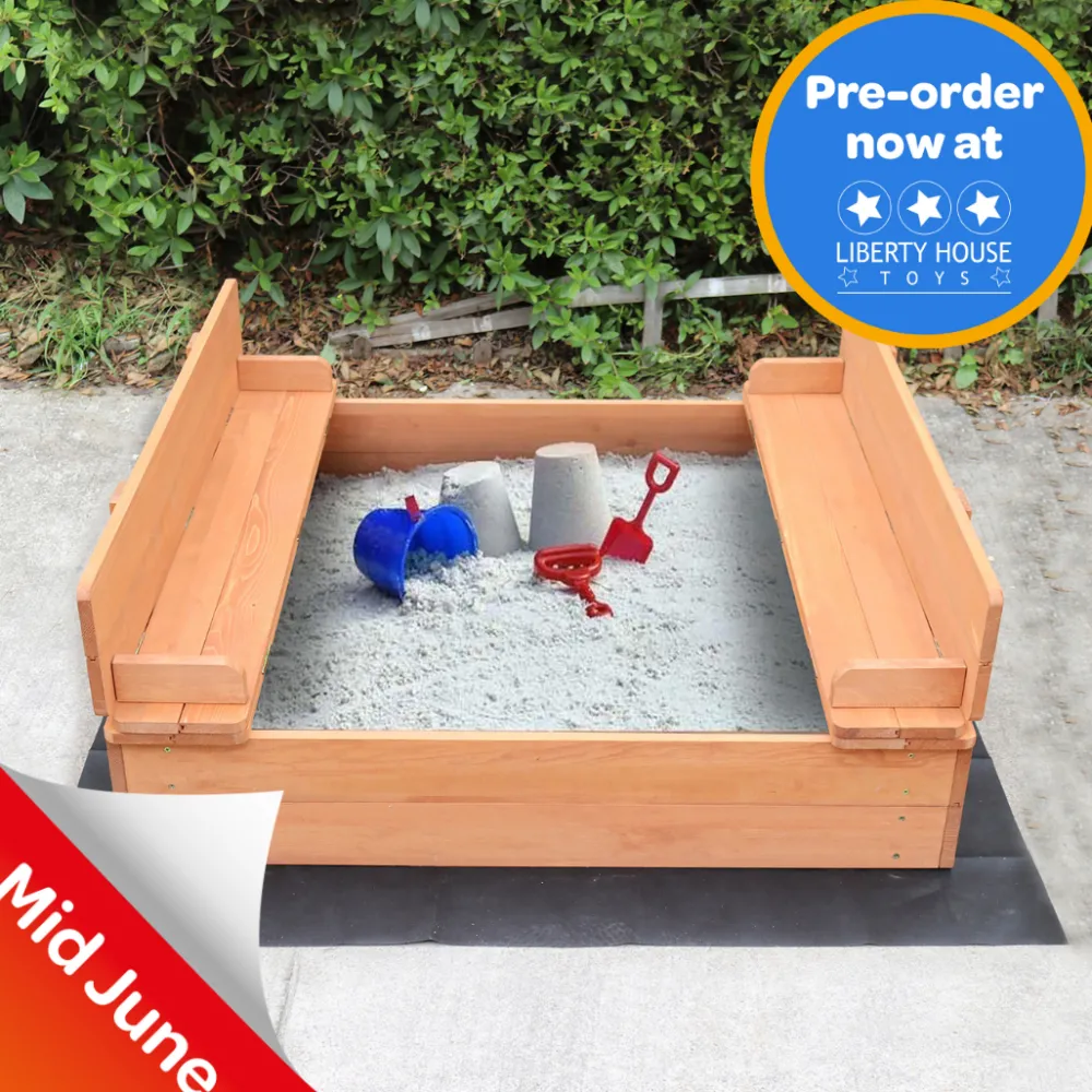 kids_sandpit_with_seating_9.webp Hot Kids Sandpit With Seating and Cover Outdoor Garden Toys
