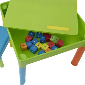 Hot Kids Square 5-in-1 Activity Table and 2 Chairs Kids Kid’s Furniture