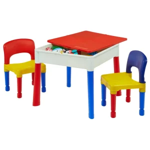 Hot Kids Square 5-in-1 Activity Table and 2 Chairs Kids Kid’s Furniture