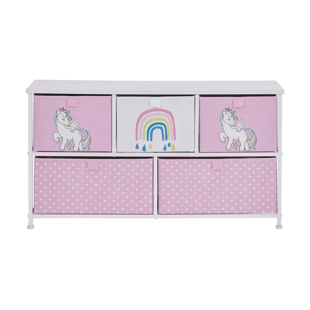 kids_unicorn__drawer_stor_2.webp New Kids Unicorn 5 Drawer Storage Chest Kids Kid’s Furniture