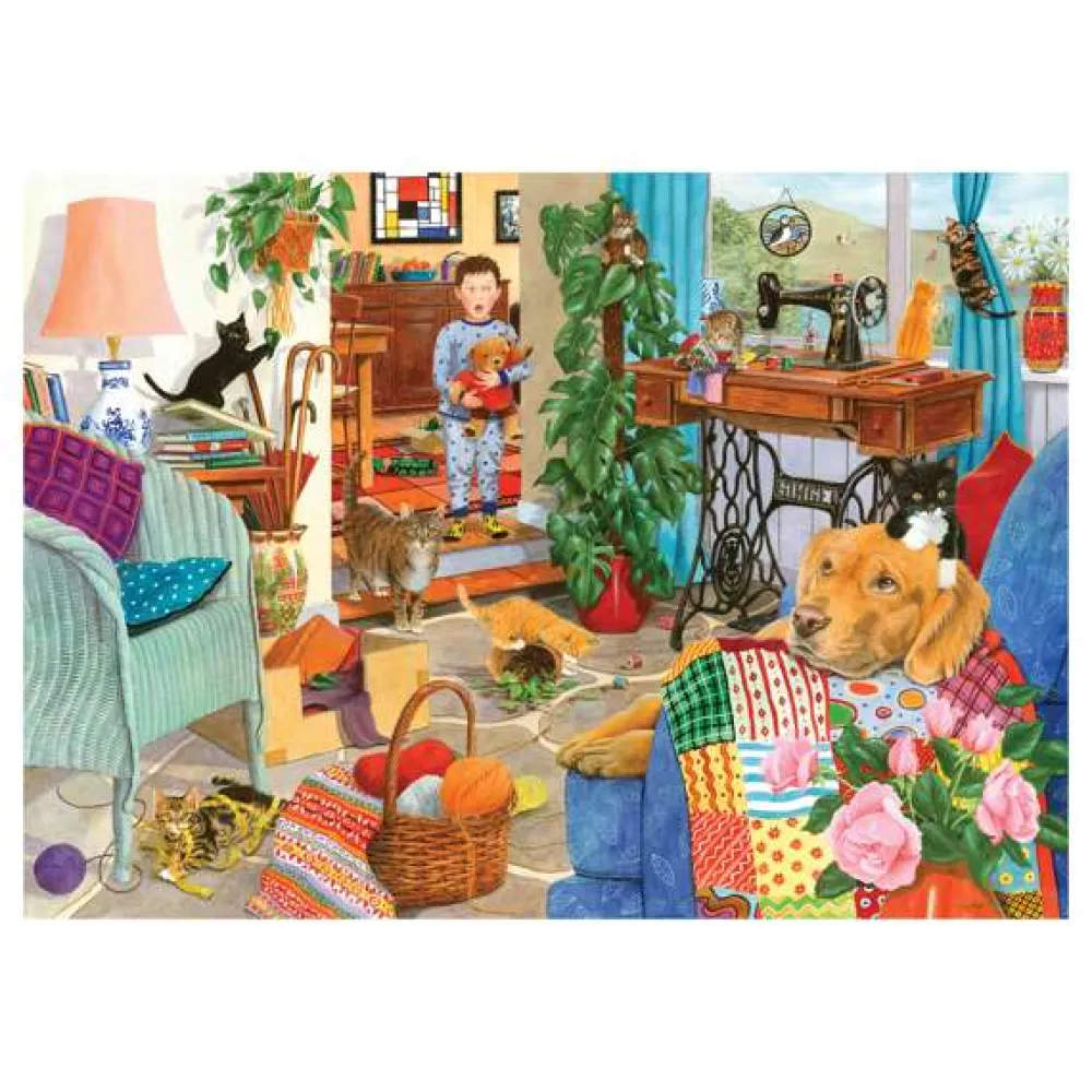 kitten_chaos__piece_puzzl_0.webp Discount Kitten Chaos 1000 Piece Puzzle Children's Wooden Puzzles
