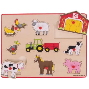 Online Lift Out Puzzle – Farm Wooden Puzzles And Activity Toys | Children's Wooden Puzzles
