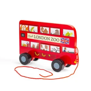 Sale London Bus Pull Along Traditional Wooden Toys | Wooden Push And Pull Along Toys
