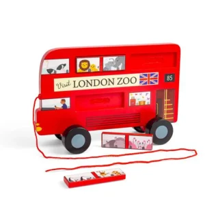 Sale London Bus Pull Along Traditional Wooden Toys | Wooden Push And Pull Along Toys