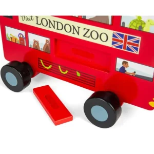 Sale London Bus Pull Along Traditional Wooden Toys | Wooden Push And Pull Along Toys