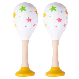 Outlet Maraca (One Pair – Yellow) Traditional Wooden Toys | Gifts For 5 Yr Olds