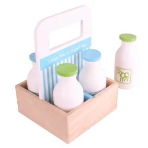 Fashion Milkman Delivery Set Wooden Toy Food Sets | Shopping Role Play