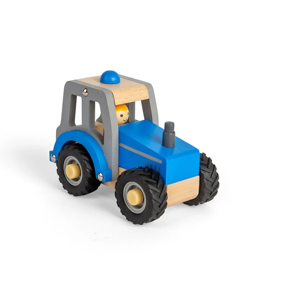 mini_blue_tractor_0.webp Discount Mini Blue Tractor Wooden Puzzles And Activity Toys | Wooden Toy Cars For Children