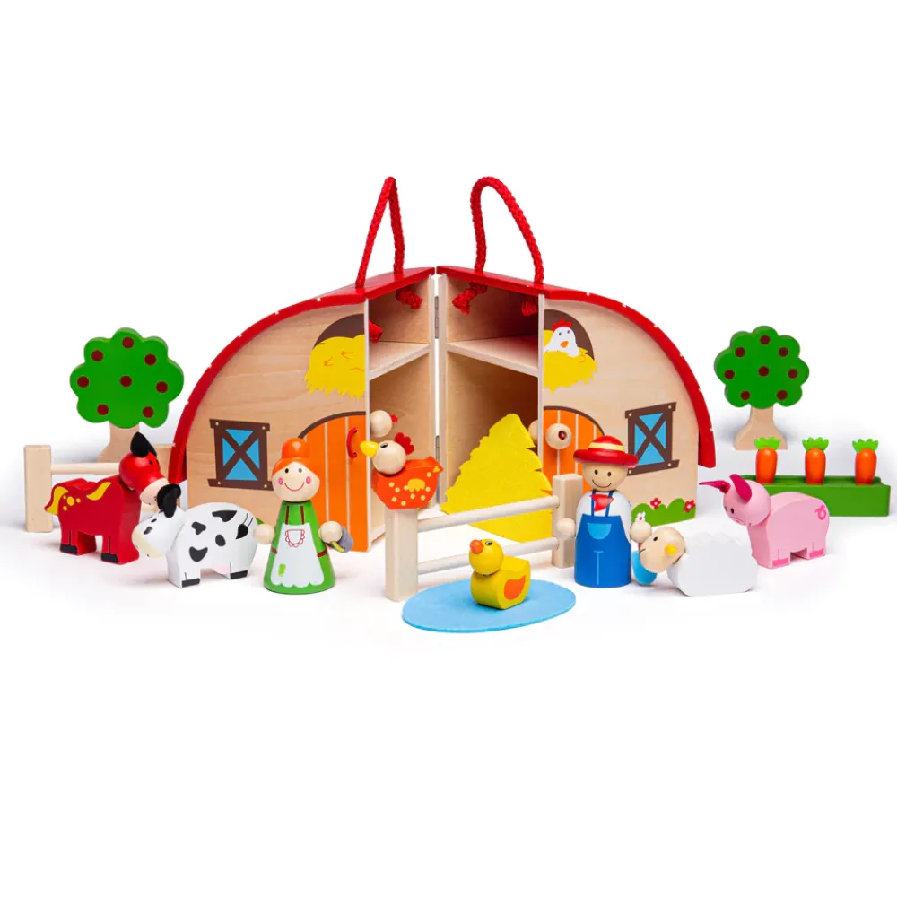mini_farm_playset_0.webp Fashion Mini Farm Playset Wooden Animal Toys | Wooden Farm Sets & Animal Toys