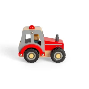 Fashion Mini Red Tractor Wooden Puzzles And Activity Toys | Wooden Toy Cars For Children