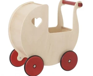 Clearance Dolls Pram Natural Birch Veneer Traditional Wooden Toys | Prams & Cradles