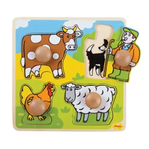 Clearance My First Peg Puzzle Farm Wooden Puzzles And Activity Toys | Children's Wooden Puzzles