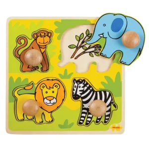 Outlet My First Peg Puzzle Safari Wooden Puzzles And Activity Toys | Children's Wooden Puzzles