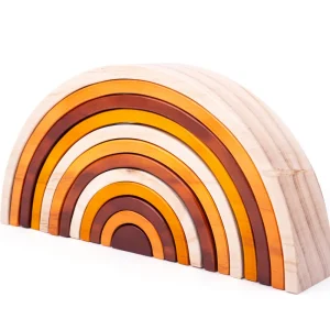 Discount Natural Wooden Stacking Rainbow – Large Wooden Puzzles And Activity Toys | Traditional Wooden Toys