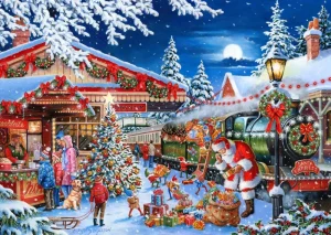Outlet No.18 – Santa’s Express – 500 Piece Jigsaw Puzzle Children's Wooden Puzzles
